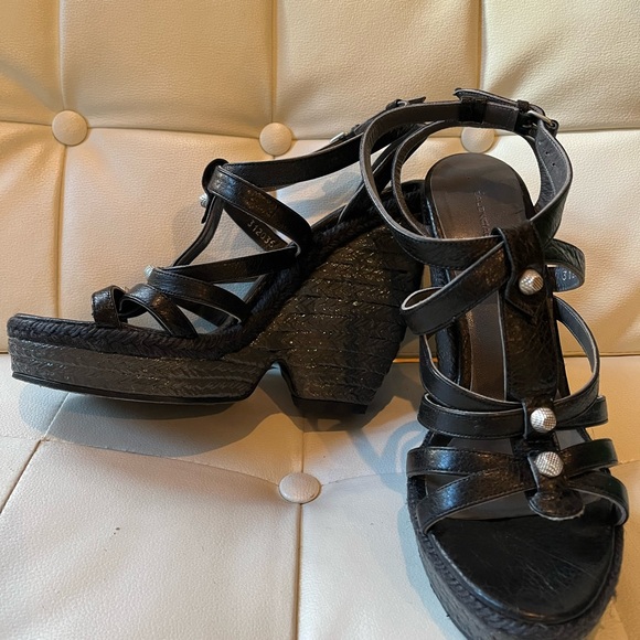 Balenciaga espadrille wedges in grey/black - size 39 (like new, barely worn) - Picture 2 of 5
